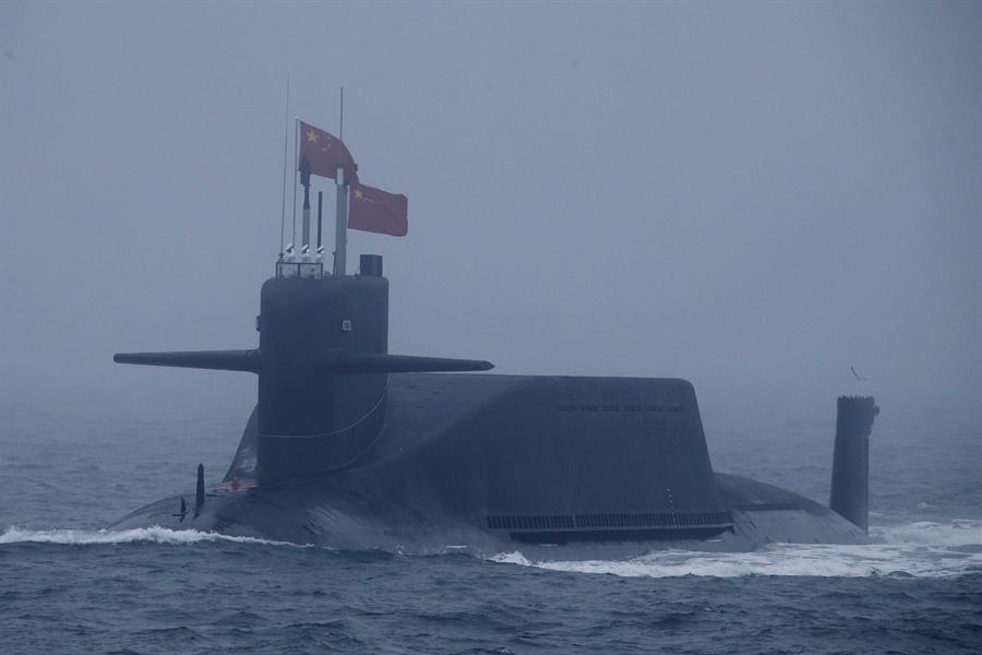 Submarino nuclear de la Armada china en el mar del sur de China. (Efe)