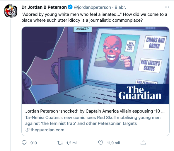 Jordan Peterson comparado con Red Skull