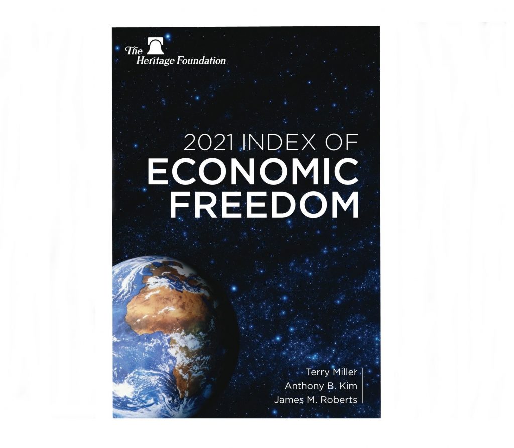 Cover of the2021 Index of Economic Freedom
