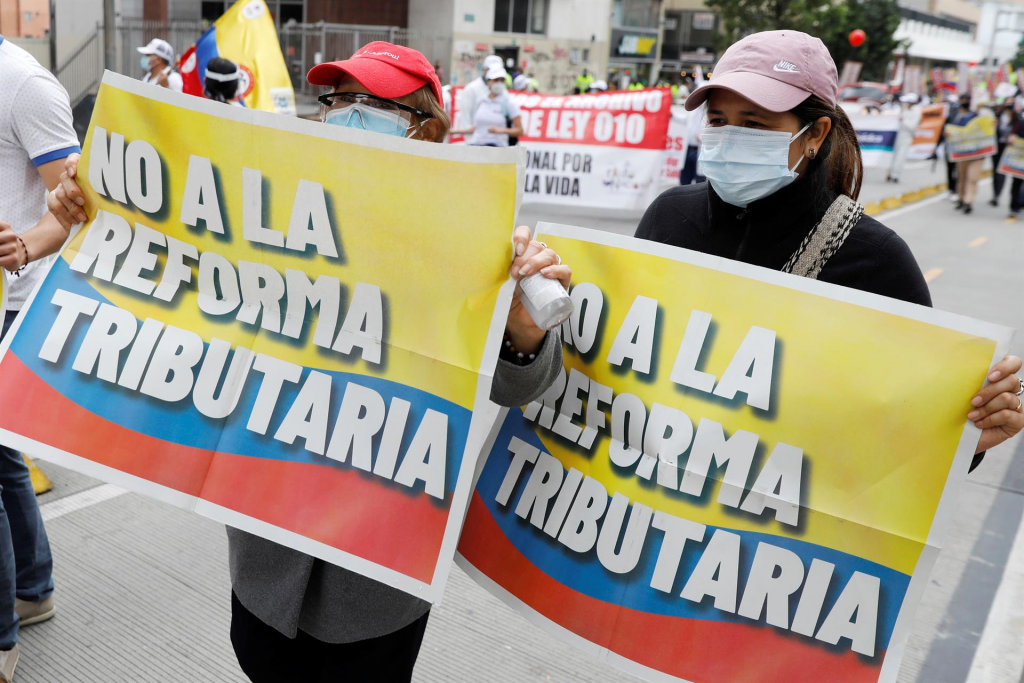 América Latina en crisis. En Colombia se registraron protestas por la reforma  (Image: EFE)