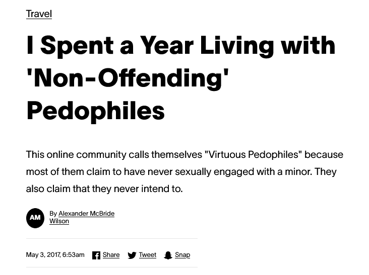 Vice, la revista que hace apología de la pedofilia mientras condena a los conservadores