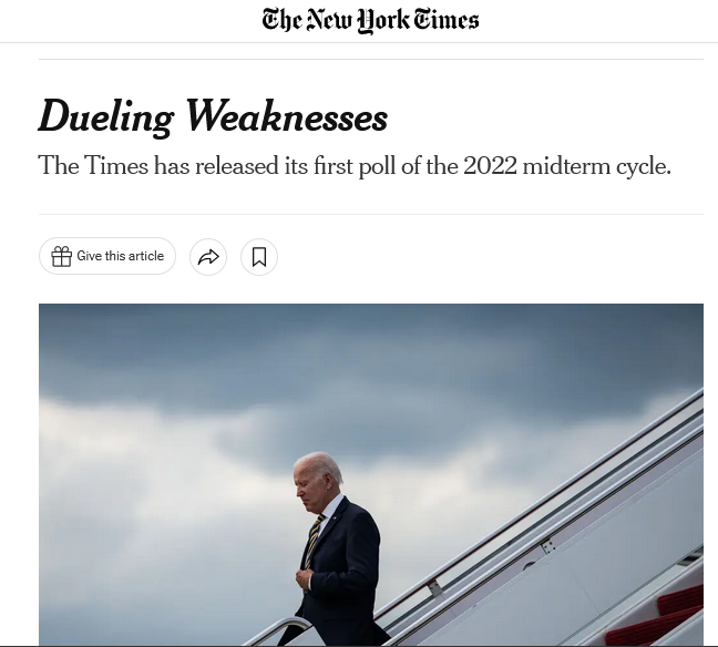 The New York Times carga contra el 'débil' Biden y el Partido Demócrata en su newsletter 'The Morning'