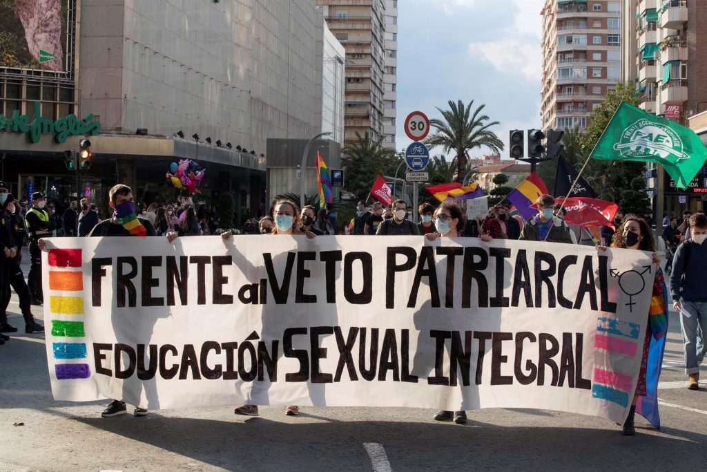 educación sexual menores manifestantes